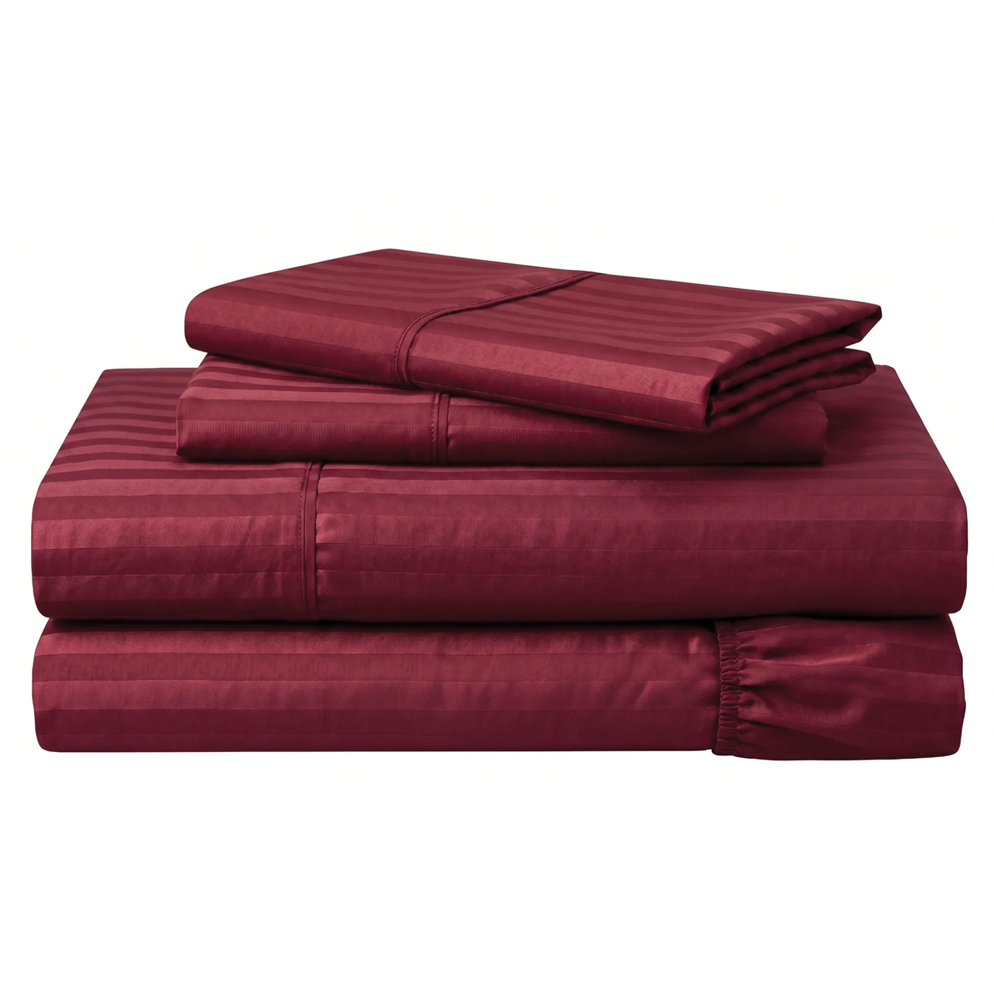 400-Thread Count Egyptian Cotton Sateen Stripe Sheet Set