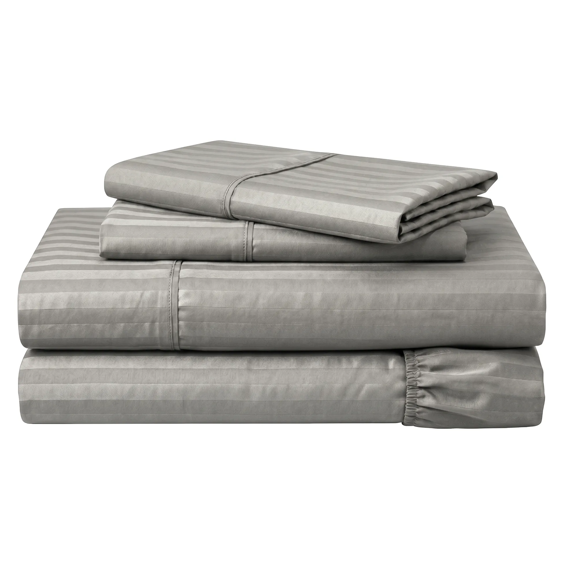 400-Thread Count Egyptian Cotton Sateen Stripe Sheet Set