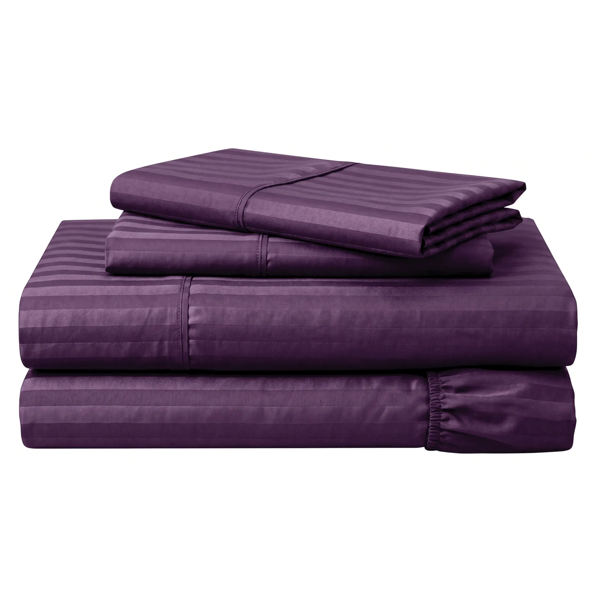 400-Thread Count Egyptian Cotton Sateen Stripe Sheet Set