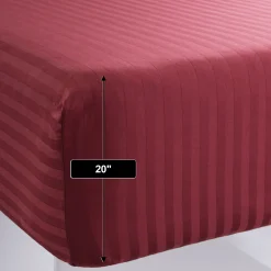 400-Thread Count Egyptian Cotton Sateen Stripe Sheet Set