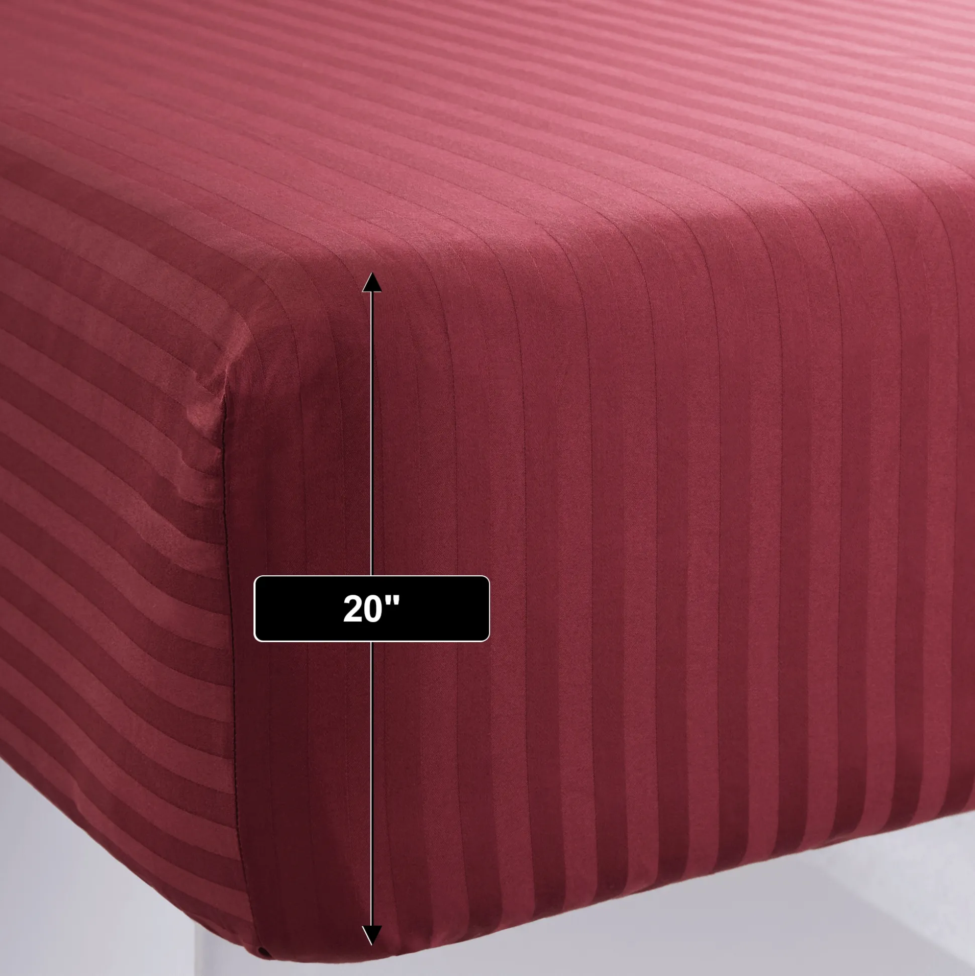 400-Thread Count Egyptian Cotton Sateen Stripe Sheet Set