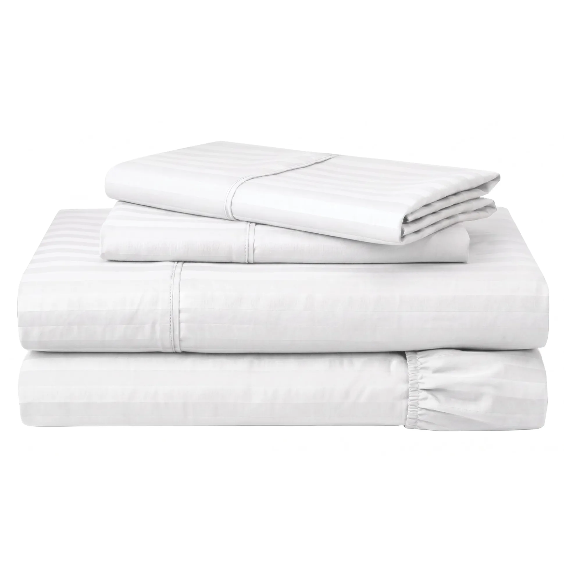 400-Thread Count Egyptian Cotton Sateen Stripe Sheet Set