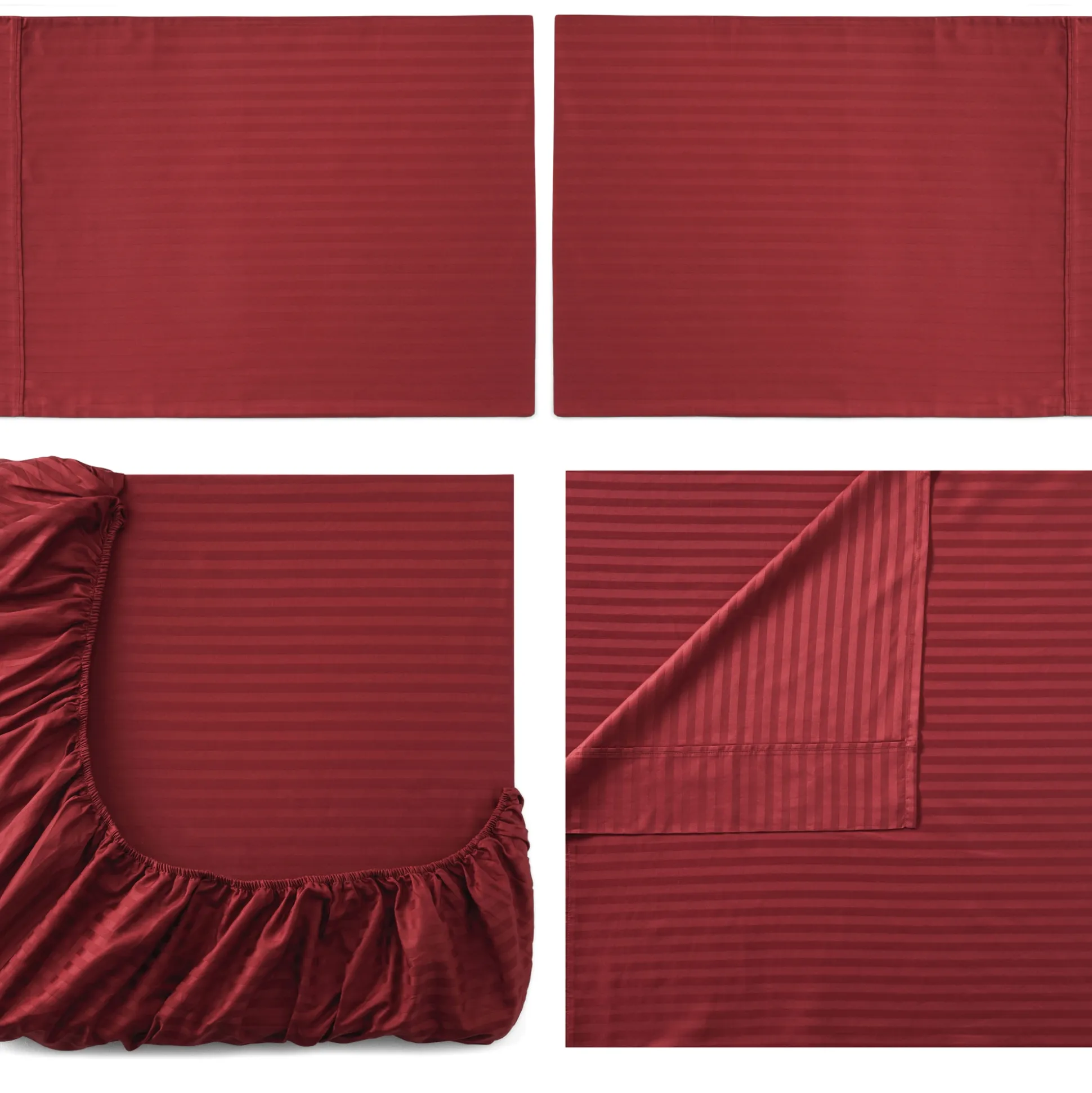 400-Thread Count Egyptian Cotton Sateen Stripe Sheet Set