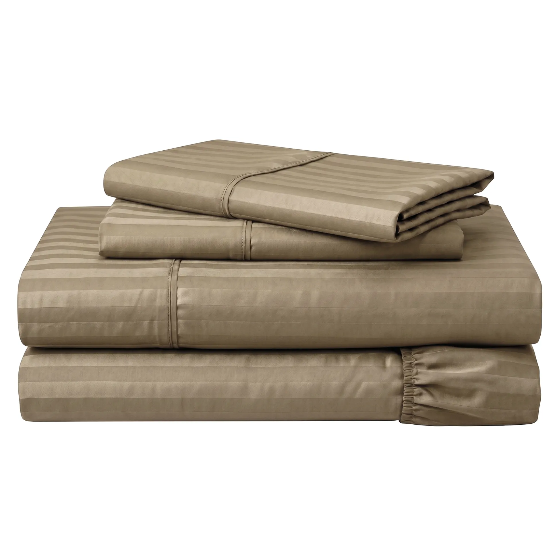 400-Thread Count Egyptian Cotton Sateen Stripe Sheet Set