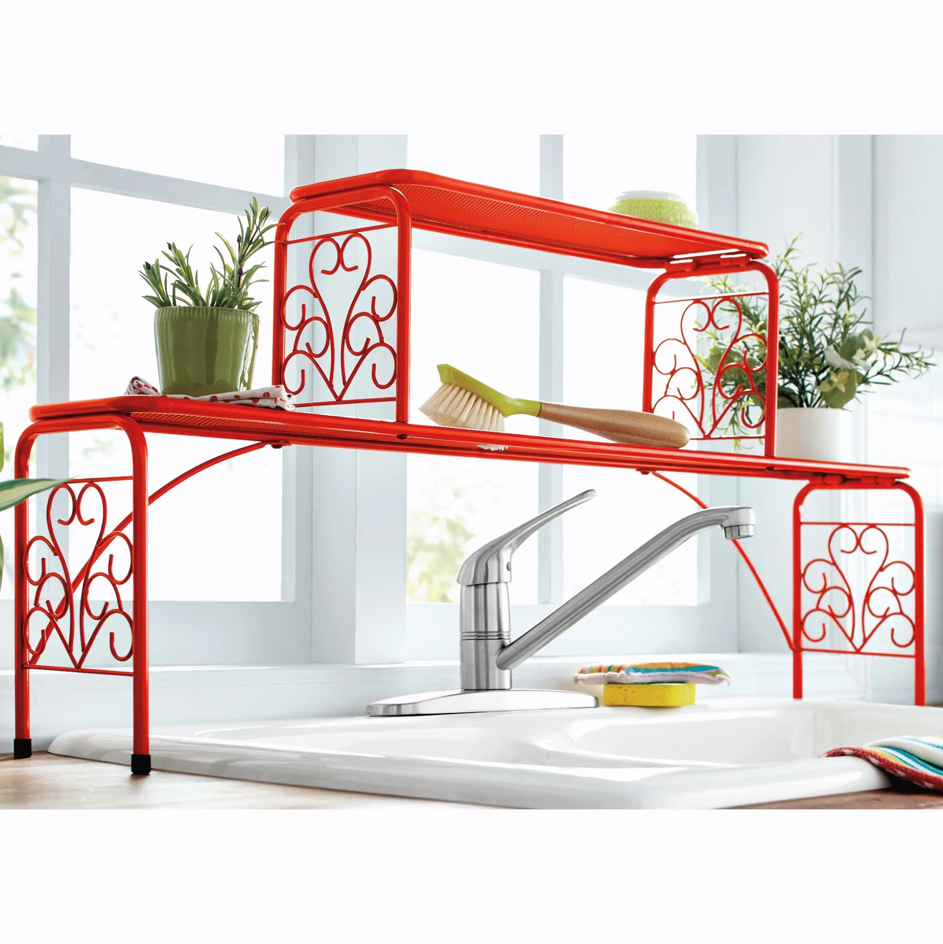 2-Tier Gate Scroll Sink Shelf
