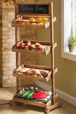 4-Tier Open Shelf Storage Organizer