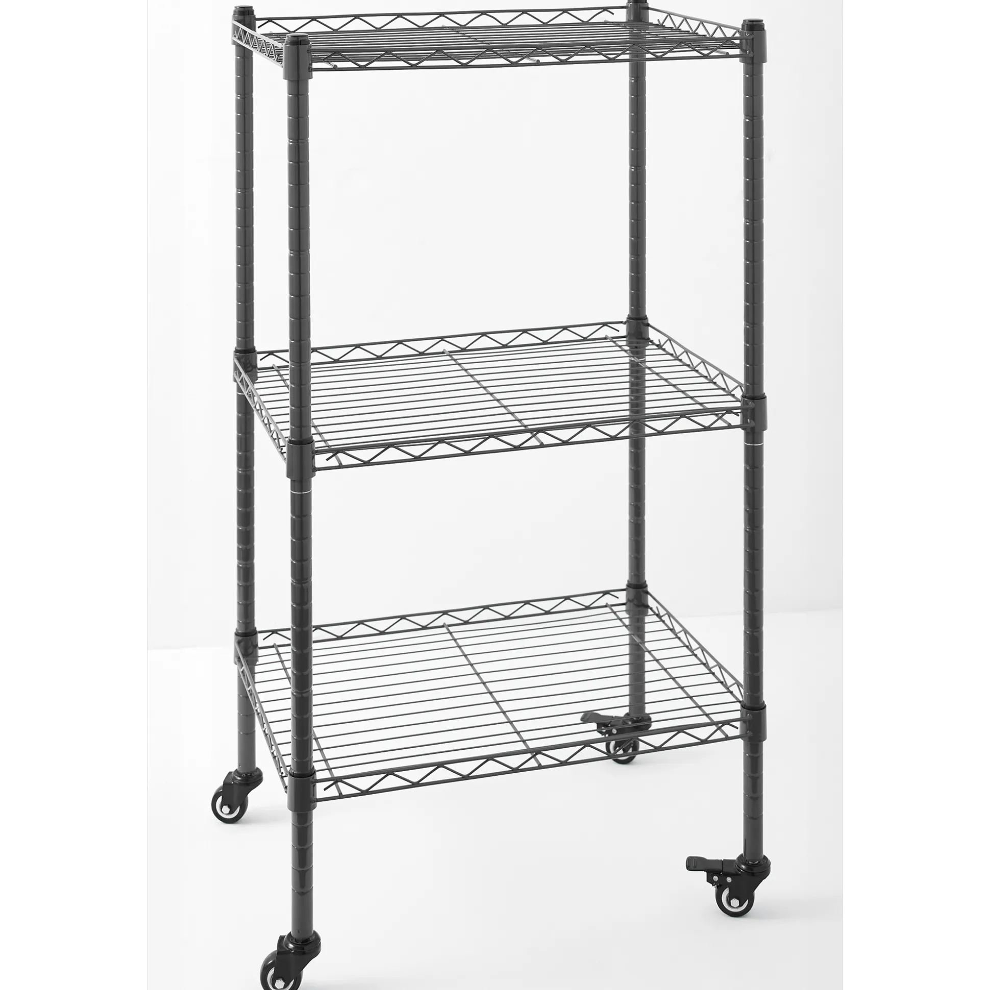 3-Tier Thin Mobile Tower Shelves