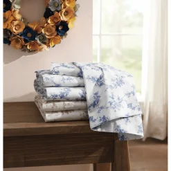 Toile-Like Floral Sheet Set