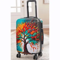 Tree of Life Luggage Set - Hardsided Carry-On with 2 Toiletry Bags