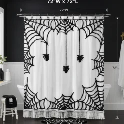 Tufted Chenille Halloween Shower Curtain
