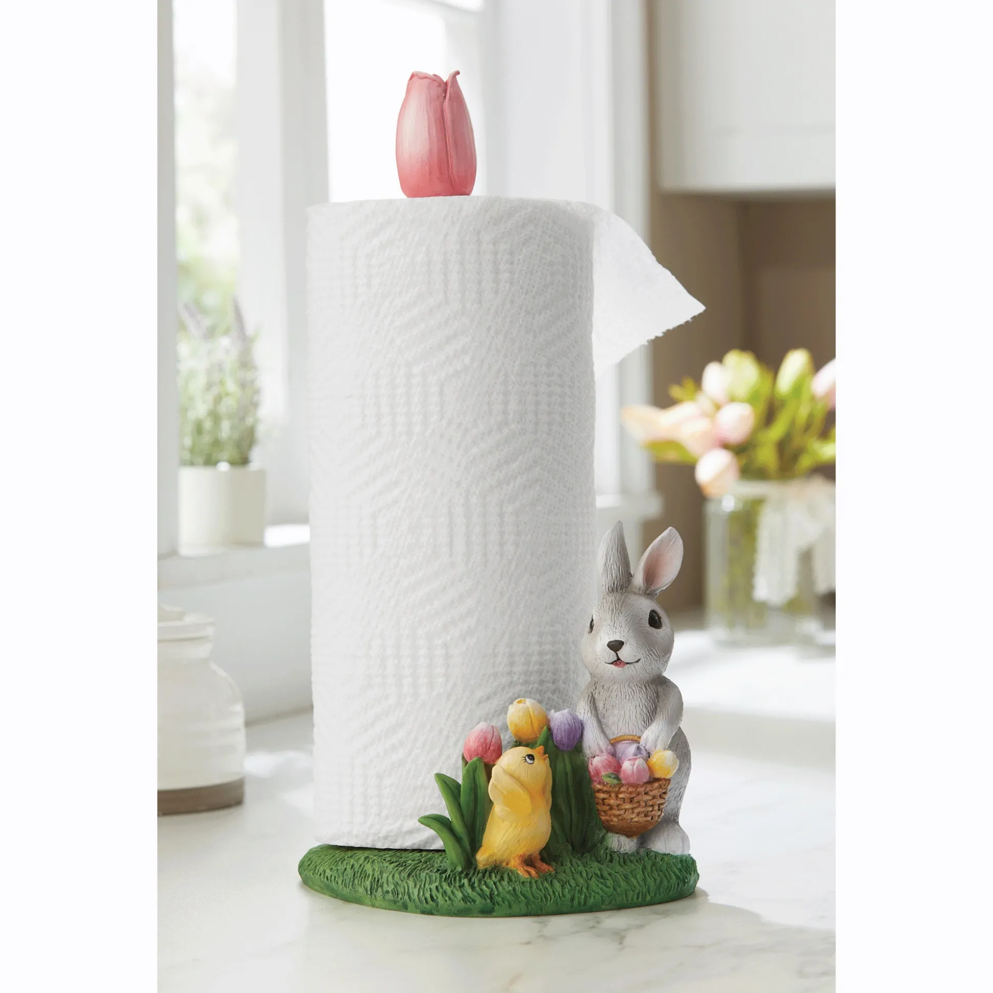 Tulip Bunny Paper Towel Holder