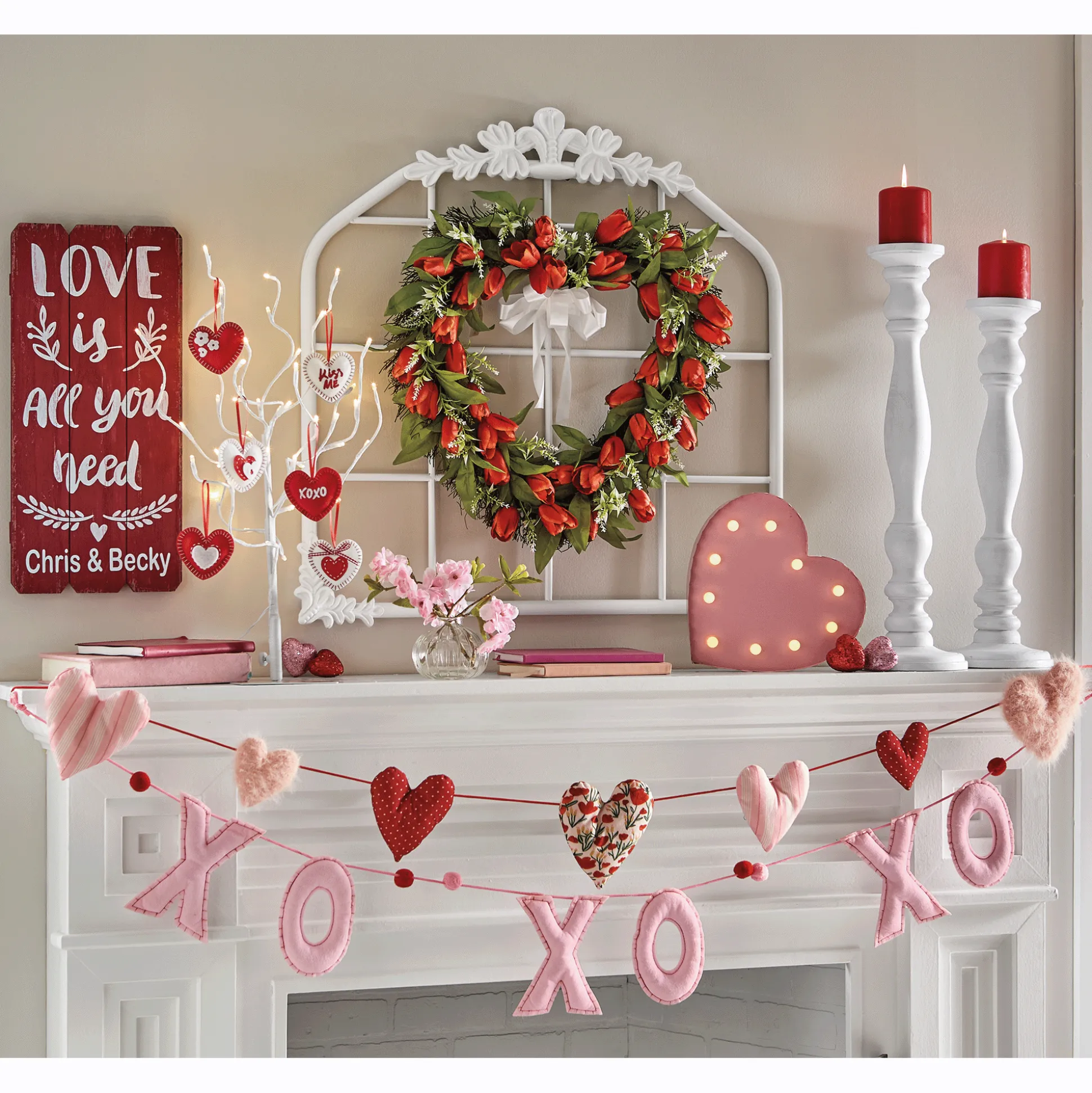 Tulip Heart Wreath