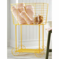 Vintage Rolling Laundry Cart