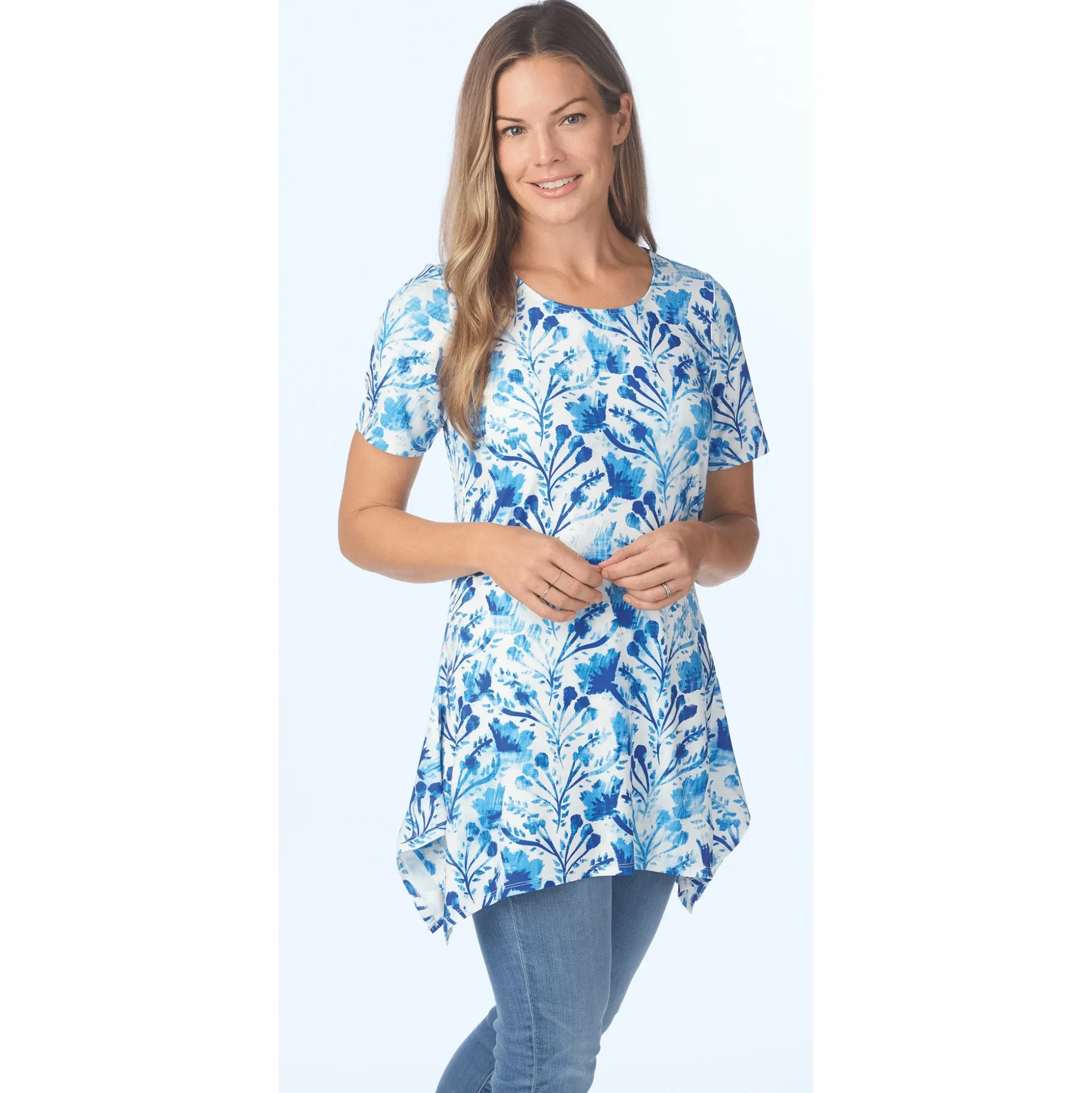 Watercolor Floral Knit Tunic