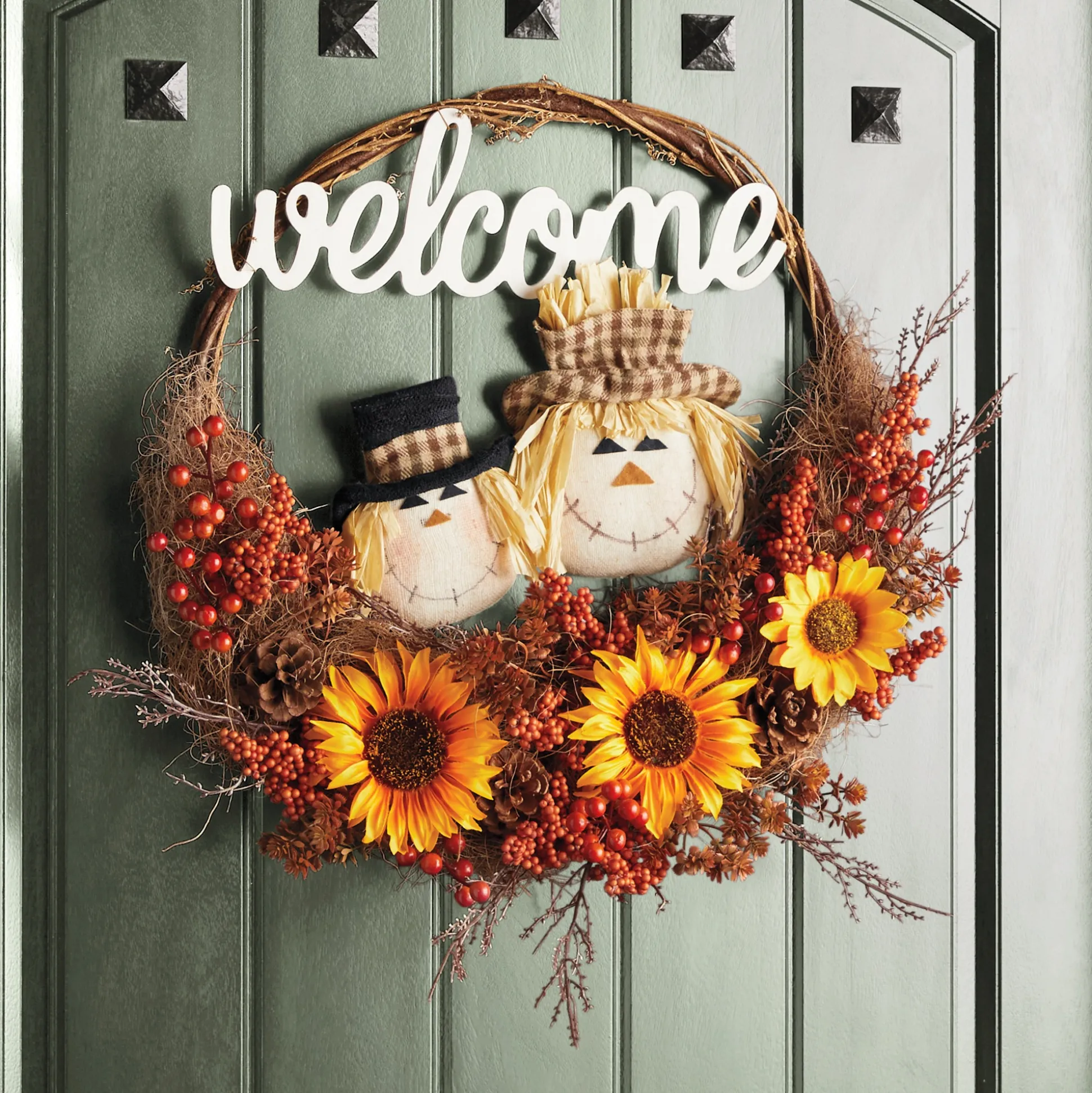Welcome Scarecrow Wreath