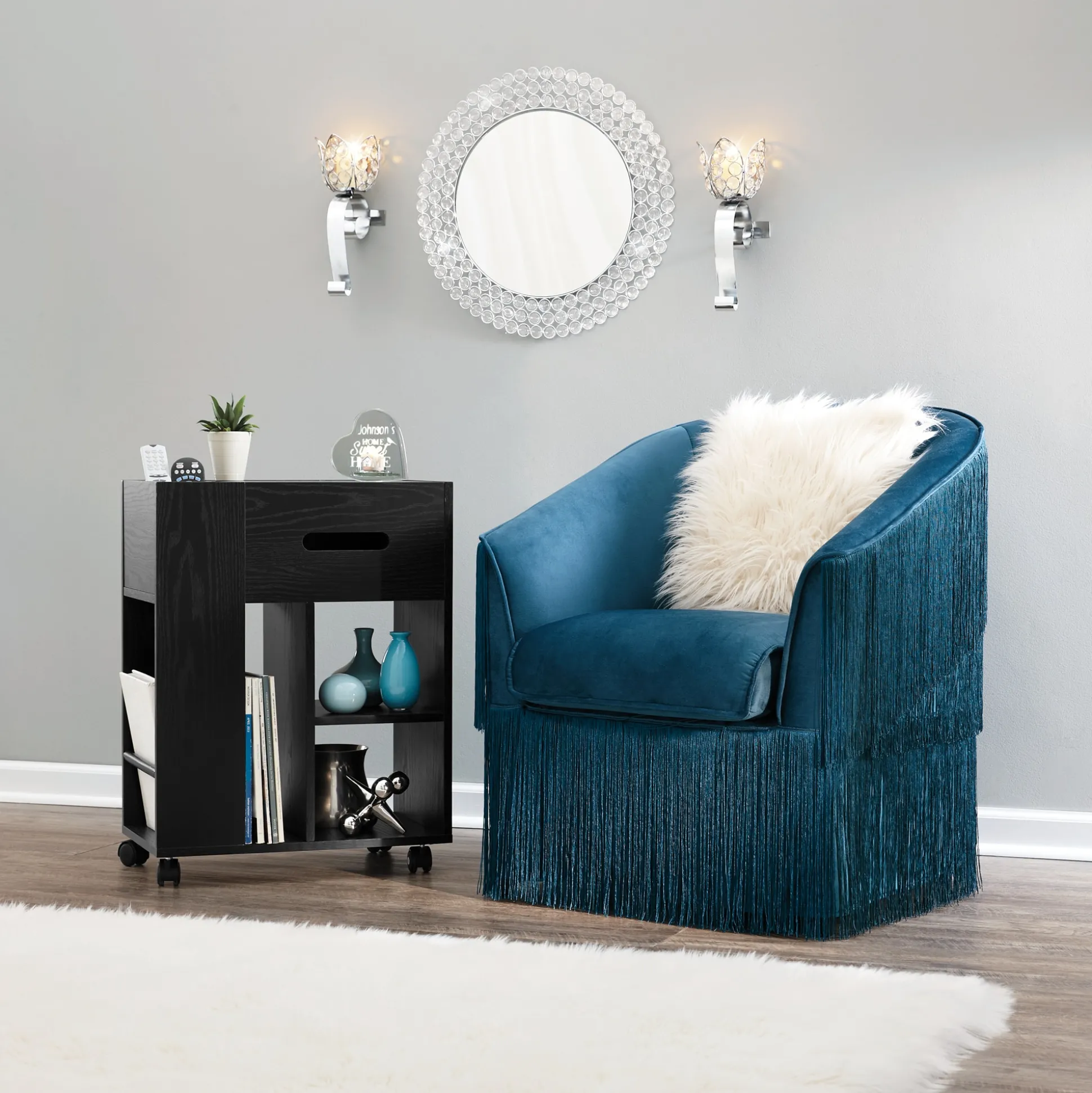 Wheeled End Table