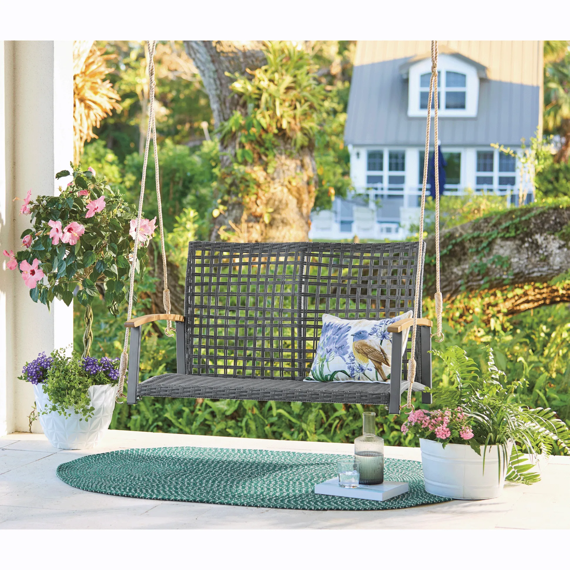 Wicker Swing Bench