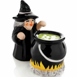 Witch and Cauldron Salt & Pepper Shakers