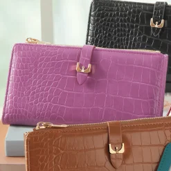Women's Faux-Croco Wallet