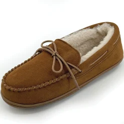 Women's Genuine Suede Moccasin with Faux-Fur Lining