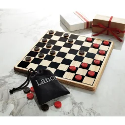 Wooden Checkers Set
