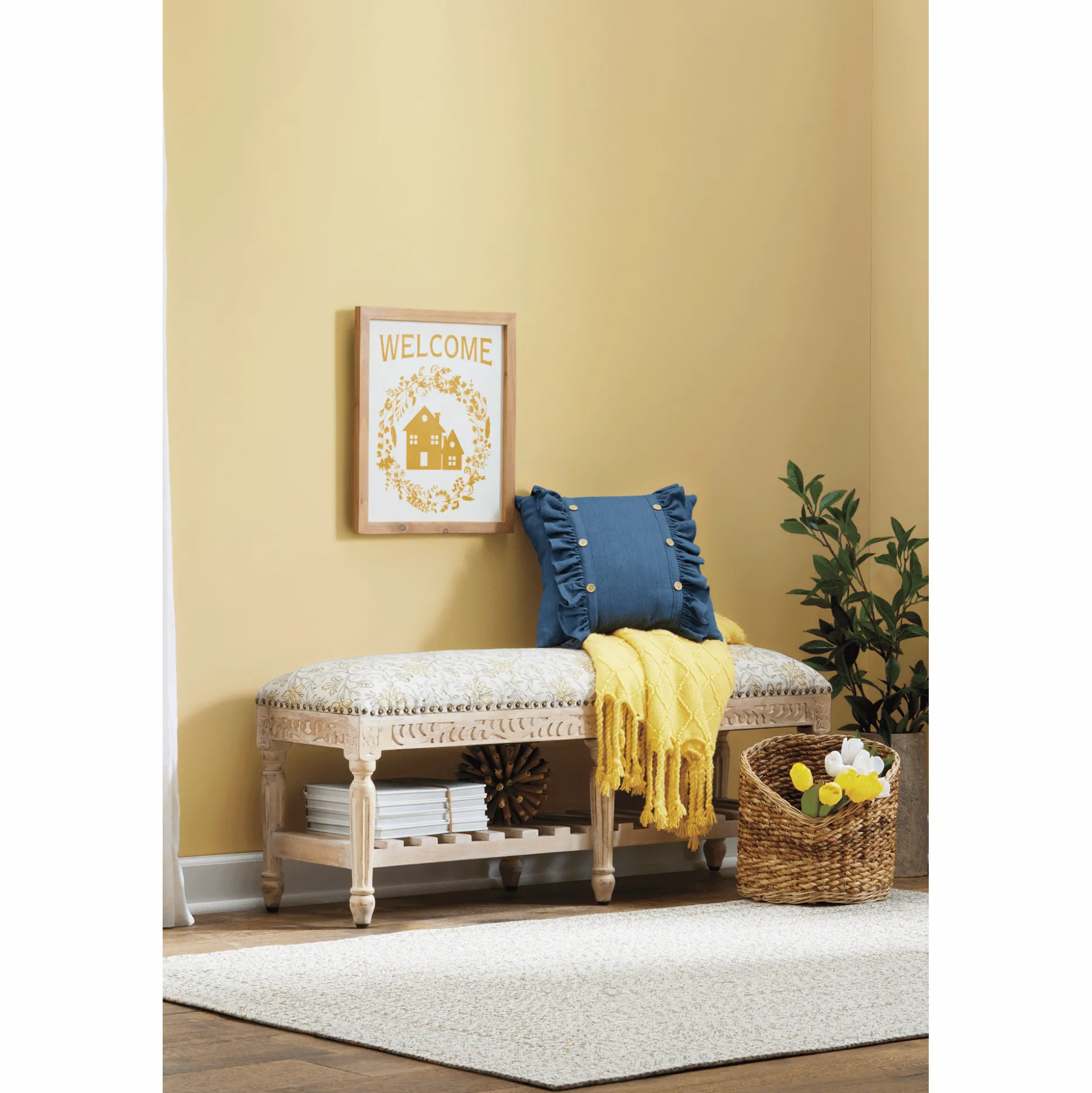 Yellow Wreath Wall Art